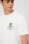Front & Back Printed Comfort Fit T-Shirt - White - 3