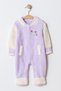 Winter Sweet Welsoft Hi Written Embroidered Zippered Baby Romper with Snap Fasteners at the Bottom - 3