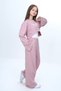 Girls' 100% Cotton 3 Piece Tracksuit Set – Modern Crop Top, Wide Sleeve, Sports Combination-182 - 2