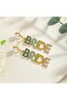 Wedding BRIDE Crystal Drop Earrings with Pearl Studs - 6