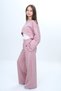 Girls' 100% Cotton 3 Piece Tracksuit Set – Modern Crop Top, Wide Sleeve, Sports Combination-182 - 4