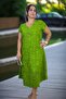 Short Sleeve V-Neck Comfortable Fit Cotton Viscose A-Line Plus Size Dress - 7