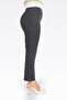 30083 Anthracite Narrow Leg Ankle Length Crepe Textured Pants - 3