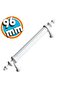 Furniture Bathroom Kitchen Cabinet Drawer Cupboard Door Handle Knob White 96 mm Metal Handle (10 Pieces) - 5