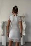 Women's Corseted Bust Detailed Mini Tulle Dress Nbdf162 - 5