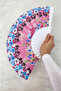 Flower Pattern Mixed Color Bride Bridesmaid Fan, Bride Bachelorette Party Henna Gift 6Pcs - 5