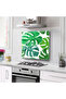 Kitchen Glass Stove Back Protector |   Leaf Pattern - 3