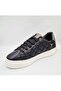 D25Ka-7305 Black White Genuine Leather Women's Leather Sneaker - 2