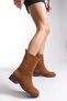 Elalynth Women's Short Boots 00128835 Tan Suede - 2