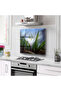 Kitchen Glass Stove Back Protector |   Narcissus Pattern - 3