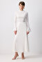 ELASTIC WAIST SHIFFON SKIRT