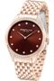 Chelsea Modern Classic Women's 36mm Quartz Watch with Burgundy Dial & Rose Gol - 4
