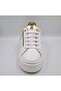D25Ka-7305 White Genuine Leather Women's Leather Sneaker - 5
