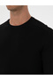 Black Slim Fit Crew Neck Rayon Knitwear Sweater 50315763-Vr046 - 7