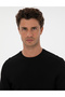 Black Slim Fit Crew Neck Rayon Knitwear Sweater 50315763-Vr046 - 2