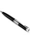 Meiryo Black Stainless Steel Textured Pen with Silver Trims, Blue Ink - 138 mm - 2