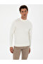 Ecru Slim Fit Quarter Collar Knitwear Sweater 50315728-Vr019 - 3