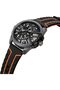 Underlined Gents Watch With Genuine Leather Strap 5 Atm - 3