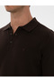 Dark Brown Slim Fit Polo Neck Basic Knitwear Sweater 50315405-Vr084 - 7