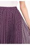 Midi Length Polka Dot Pleated Chiffon Skirt - 6