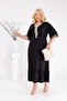 Elastic Waist Tassel Detailed Cotton Lycra Dress - 4