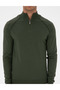 Dark Khaki Slim Fit Stand Collar Zippered Knitwear Sweater 50315752-Vr111 - 6