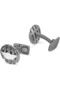 Onset Cufflinks - Convex Design with Black P Wing Logo - Urban & Edgy Men's Statement Style - 6