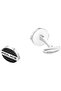 Cut Stainless Steel Gents Cufflinks With Black Carbon Fibre - 3