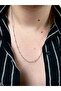 Men's Silver Stainless Steel Thin Necklace Does Not Lose Color, Does Not Fade, Unisex, Does Not Fade, Can Be Combined - 4