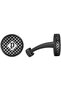 Net Gun Black And Stainless Steel Tri Color Gents Cufflinks
