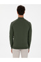 Dark Khaki Slim Fit Stand Collar Zippered Knitwear Sweater 50315752-Vr111 - 5
