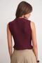 6962 Women's Gold Buttoned Knitwear Vest Claret Red - 7