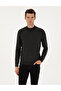 Anthracite Melange Slim Fit Quarter Collar Knitwear Sweater 50315728-Vr081