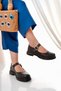 Mary Jane Moccasin Loafer Ballet Casual Comfortable Lightweight Trendy Belted Ballet Shoes - 3