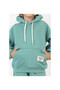Girl's Knitwear Hoodie Tracksuit Set with Pocket and Sleeve Detail - 4
