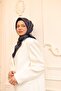 وشاح لامع منقوش - 8647 - أزرق داكن - 4