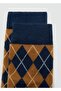 Socks with a diamond pattern - 3