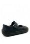 216 Orthopedic 100% Genuine Leather Girls Preschool Black Comfortable Ballerinas - 4