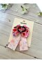 Pink Patterned Ribbon Girl's Hair School Bow - 3