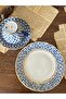Antique Imperial Porcelain Russian Network Pattern Cobalt Blue White Gold Double Coffee Trio Set of 3 - 4