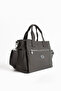 Women's 5-Compartment Satin Fabric Water-Resistant Hand and Shoulder Bag - 6