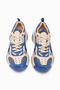 Daysi Blue Beige Thick Soled Sports Shoes Women's Sneakers - 4