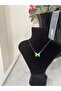 Glittering Butterfly Figured Steel Necklace - 4