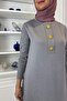 Güneş Knitwear Dress Gray - 2