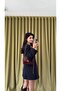 Buttoned Navy Blue Jacket Dress - 2