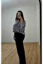 Women's Shirt Wrap Collar Long Sleeve Patterned - 4