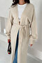Women's Long Open Knitwear Trench Coat – Unlined, Modern & Urban Style - 5