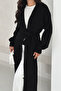 Women's Long Open Knitwear Trench Coat – Unlined, Modern & Urban Style - 5
