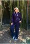 Women's Plus Size Flexible Judge Collar Cardigan and Sweatpants Set with Pockets 24901 - 6