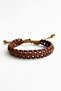Handmade Leather Braided Men's Bracelet - Adjustable Size Suitable for Daily Wear - 2